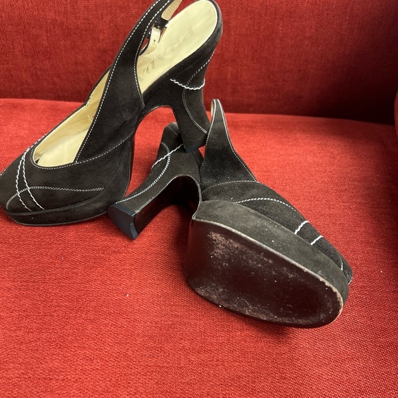 Prada black Heels with Chunky Architectural Design size 37 - Picture 2 of 6